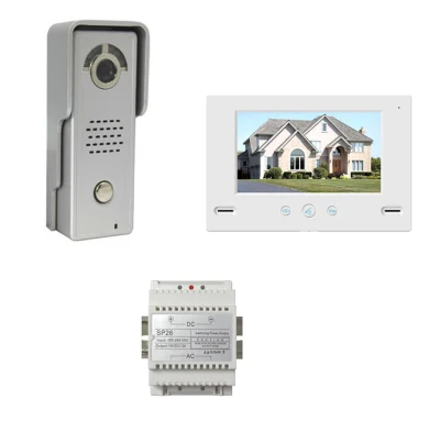 Videoportero inalámbrico WiFi de 4 cables, Monitor remoto con cerradura de puerta de teléfono inteligente, sistema telefónico de intercomunicación