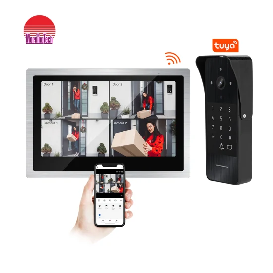 Sistema de intercomunicación WiFi DVR, sistema de entrada de puerta IP inalámbrico, videoportero impermeable, teléfono Cat5